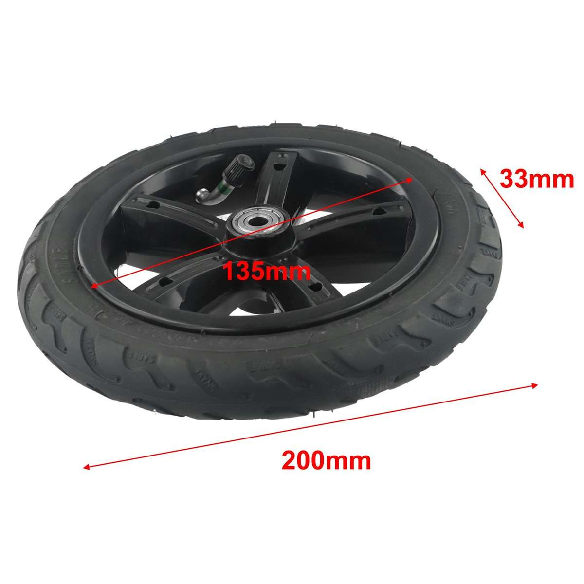8 (200*45) Pneumatic Tire Inflatable Full Wheel Anti Skid For Electric Scooter