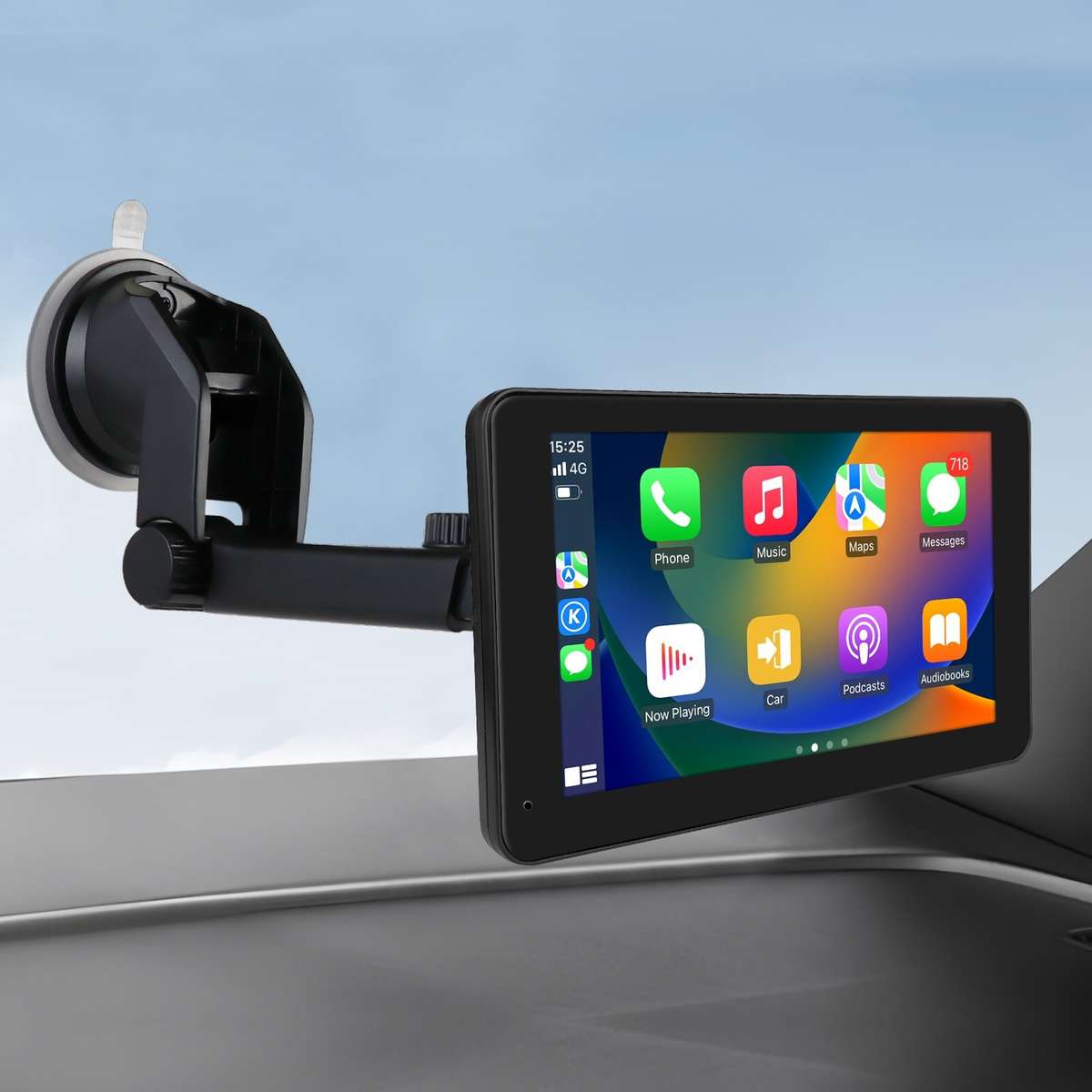 7" Adjustable Screen Android Auto Carplay Car Stereo GPS Multimedia Player AUX