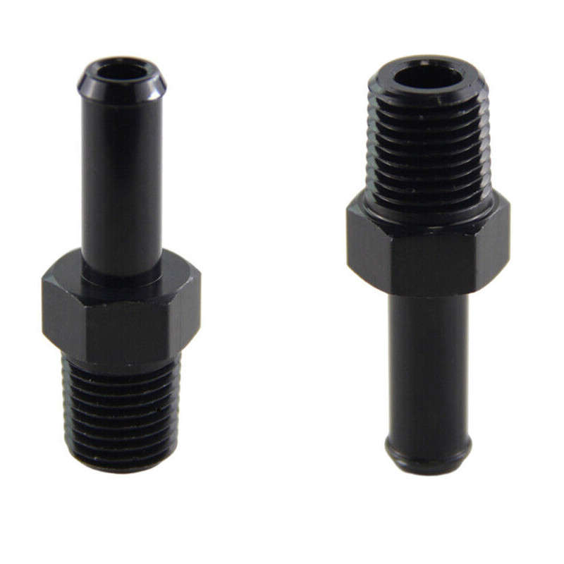 2pcs AN6 1/4'' NPT Male to 3/8" Hose Barb Straight Adapter Fitting C1