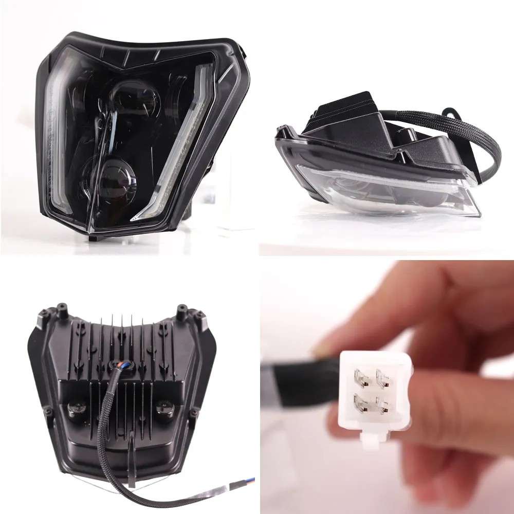 LED Headlight H/L beam Head Lamp For KTM 200 250 300 450 500 XCW 350 EXC-F XCF-W