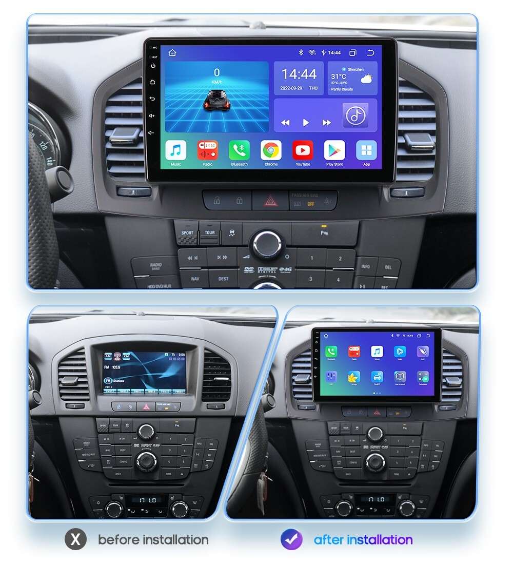 Android 12 GPS Stereo For Buick Regal 2009-2013 Car Radio RDS Auto Carplay Navi