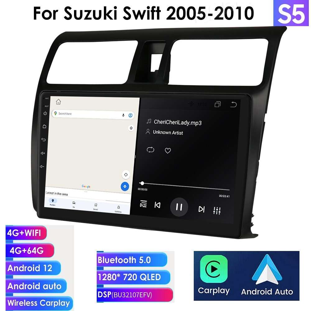 10.1" Car radio for Suzuki Swift 2005-2010 CarPlay GPS Navigation Android12 64GB