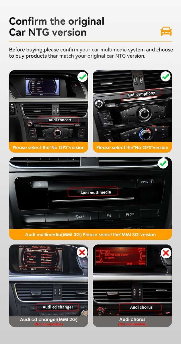 10.25" Screen Android 13 Carplay Car Radio GPS SWC for Audi A4 A5 S4 RS5 2009-16