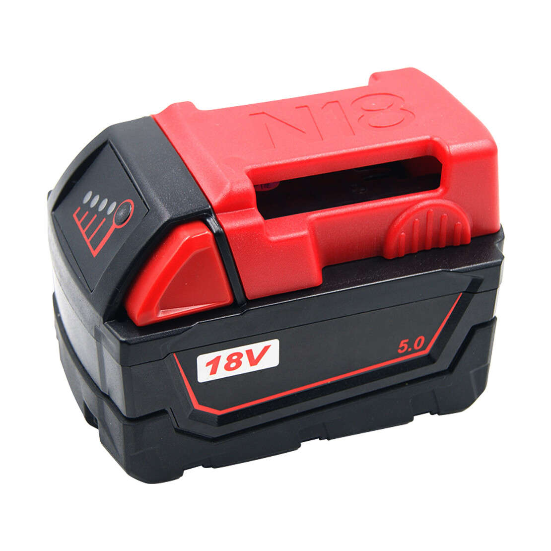 Decor 5Pcs Battery Mount Storage Shelf Rack Stand Slot Fit for MILWAUKEE M18 18V