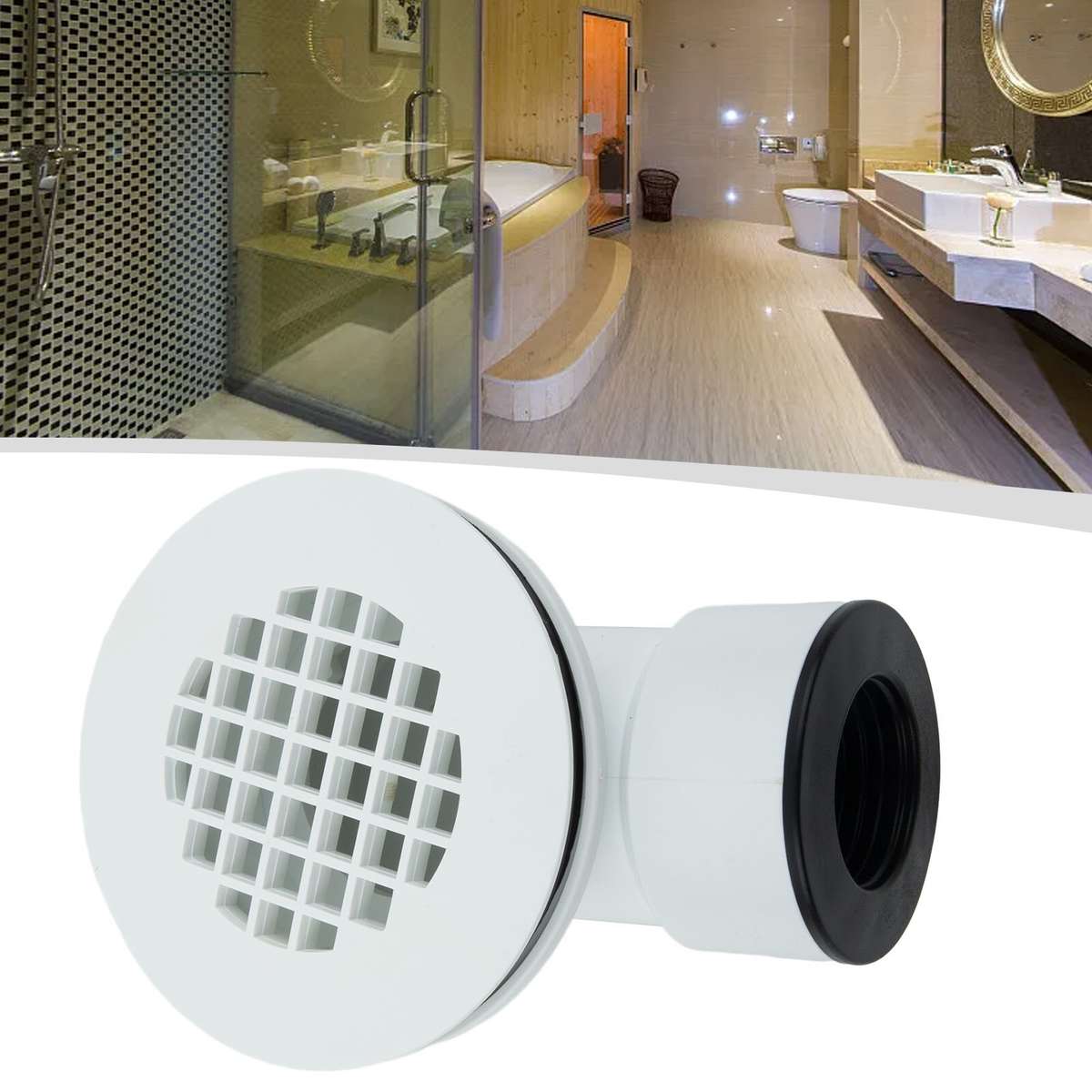 Shower Drain For 1.5 Inches Pipe Grid Low Profile Accessories Brand New