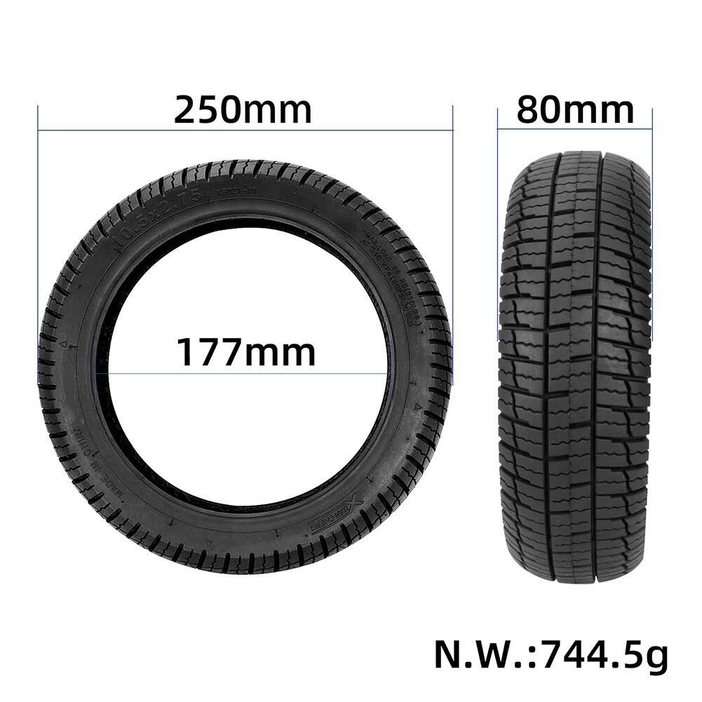 10x2.75-7 Tubeless Tyre Replacement For Ninebot P65 P100 P100s Electric Scooter