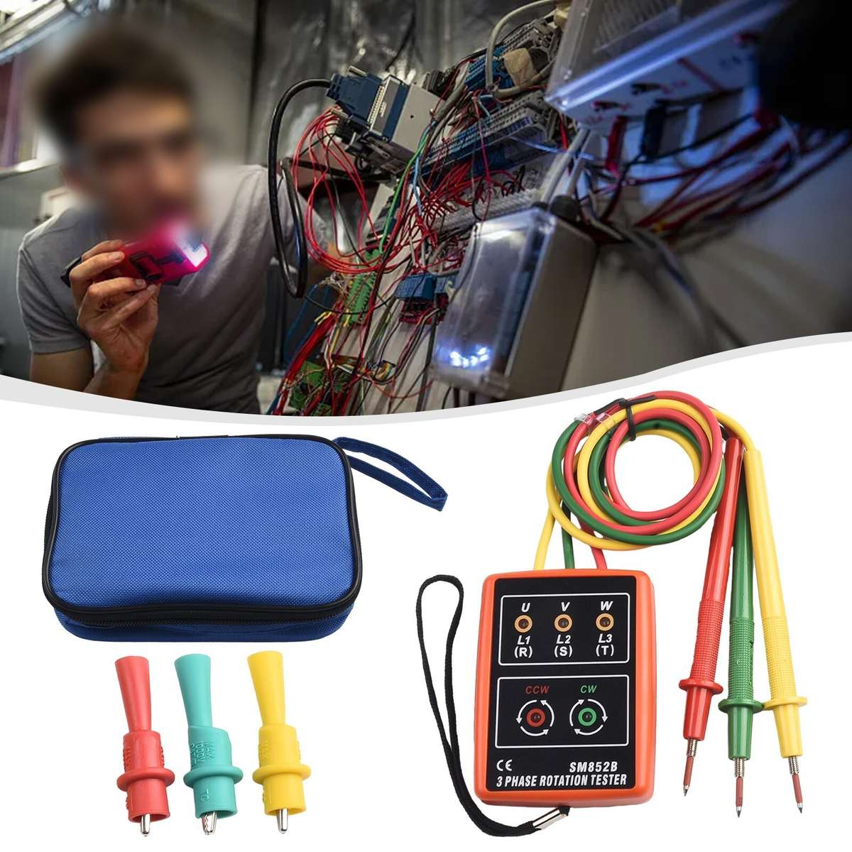 Efficient SM852B 3 Phase Sequ Ence Tester For Phase Rotation Detection