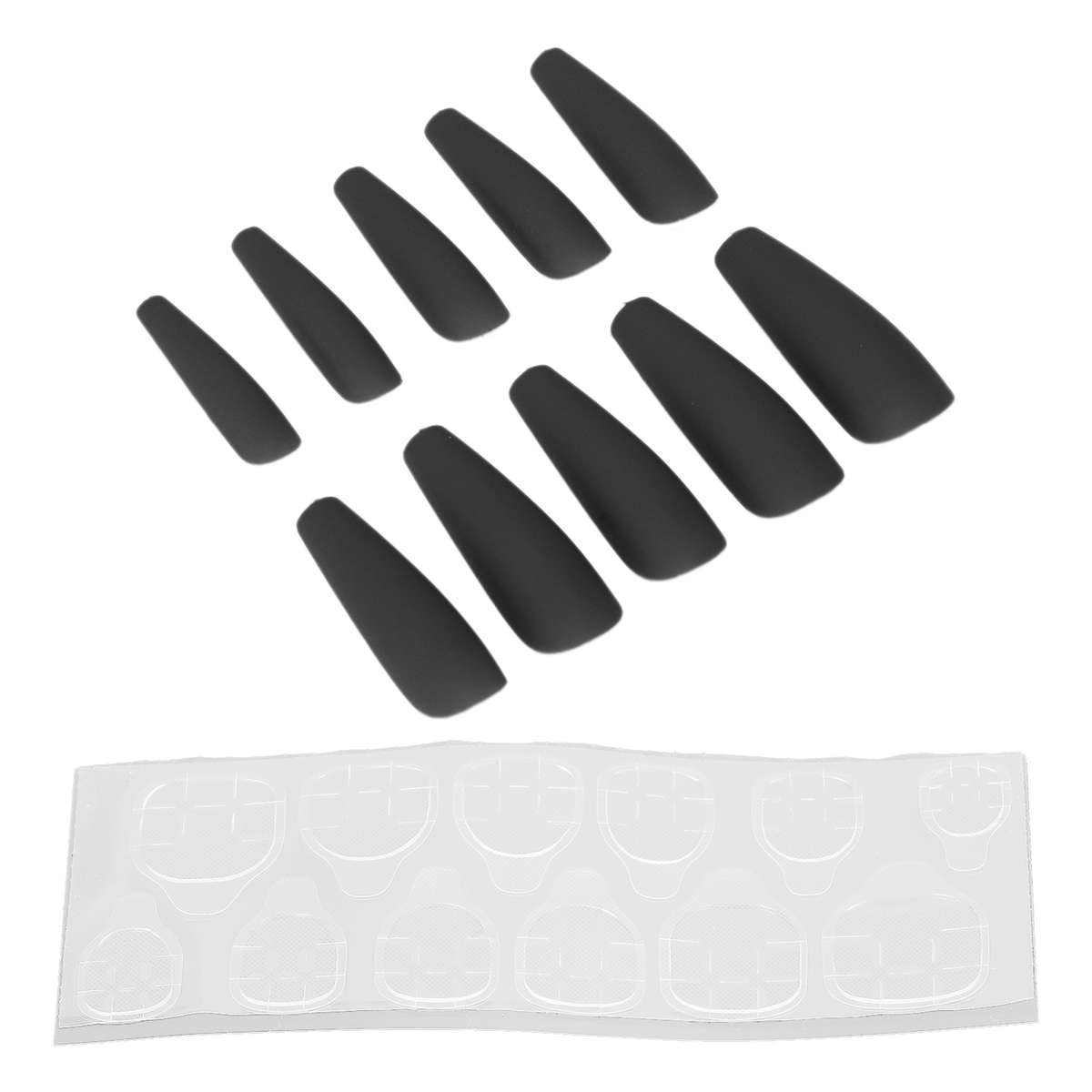 10pcs Long Coffin Glossy Fake Nails Artificial Press On Full Cover False Tip CHW