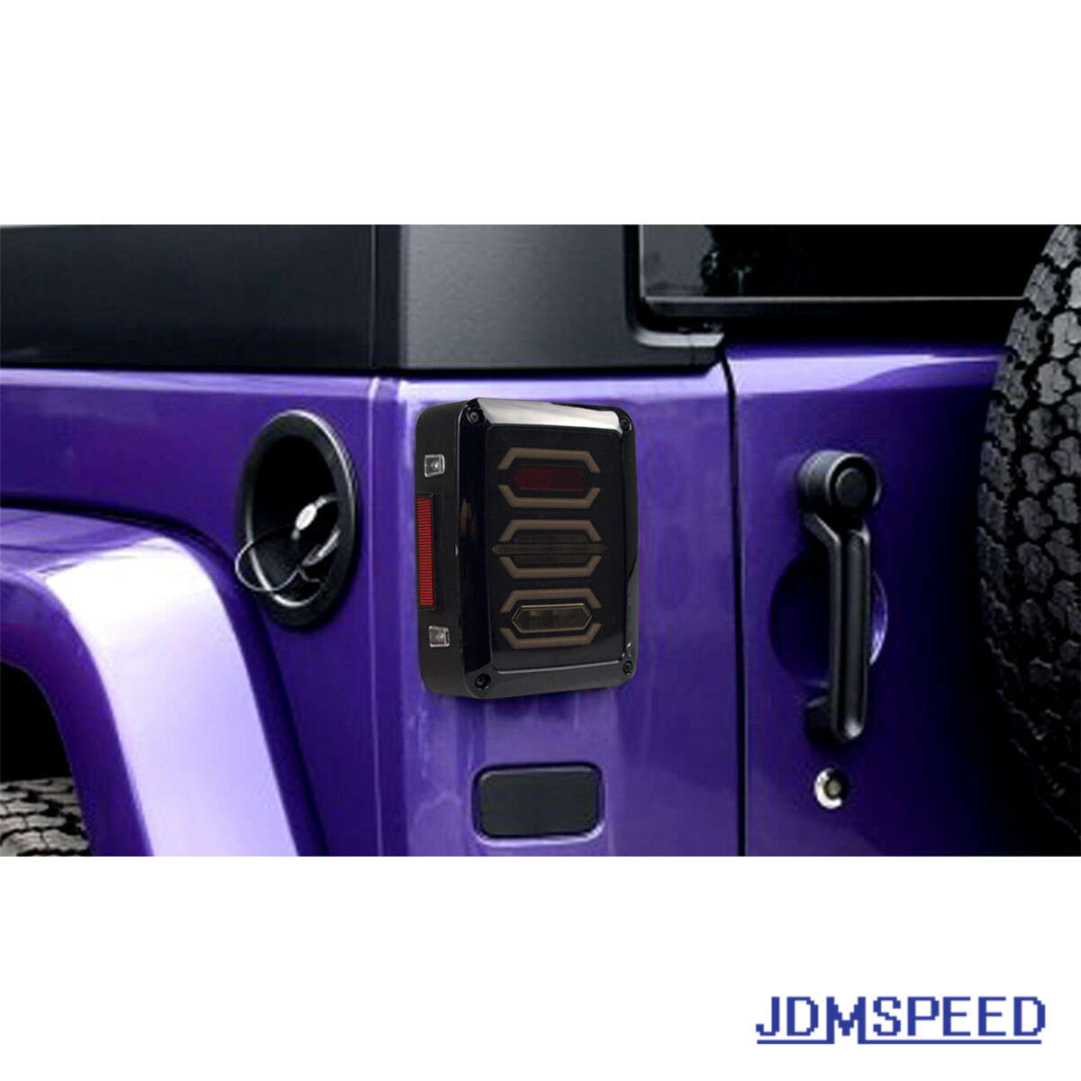 For Jeep Wrangler JKU JK Smoked Avenger 07-18 LED Tail Light W/Turn Signal Lamp