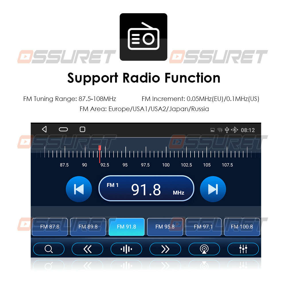 For Toyota RAV4 2007 2008 2009 2010 2011 Android Car Radio CarPlay GPS Bluetooth