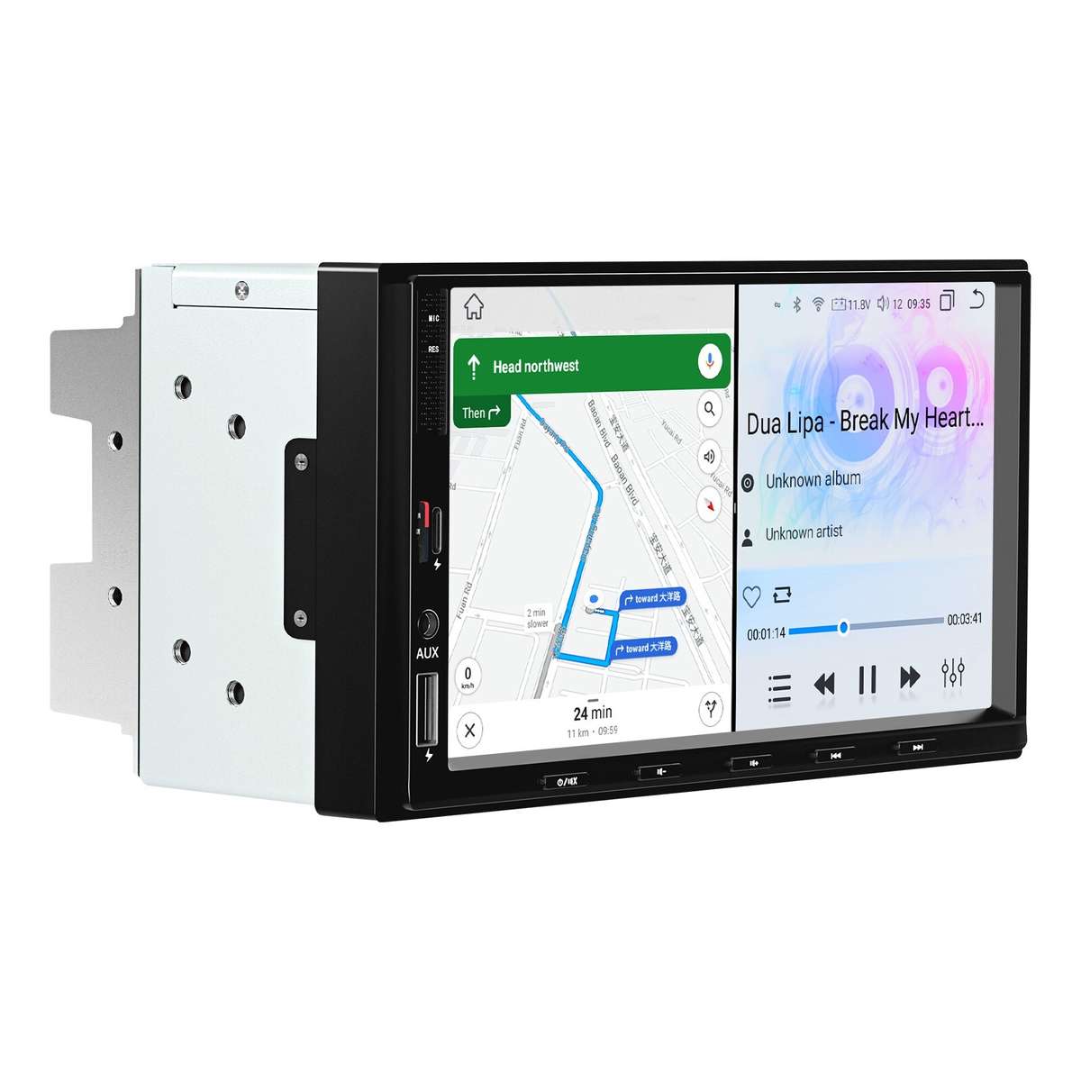 8+128GB Android 12 CarPlay Radio Double 2 Din 7" Car Stereo GPS Player DSP WiFi
