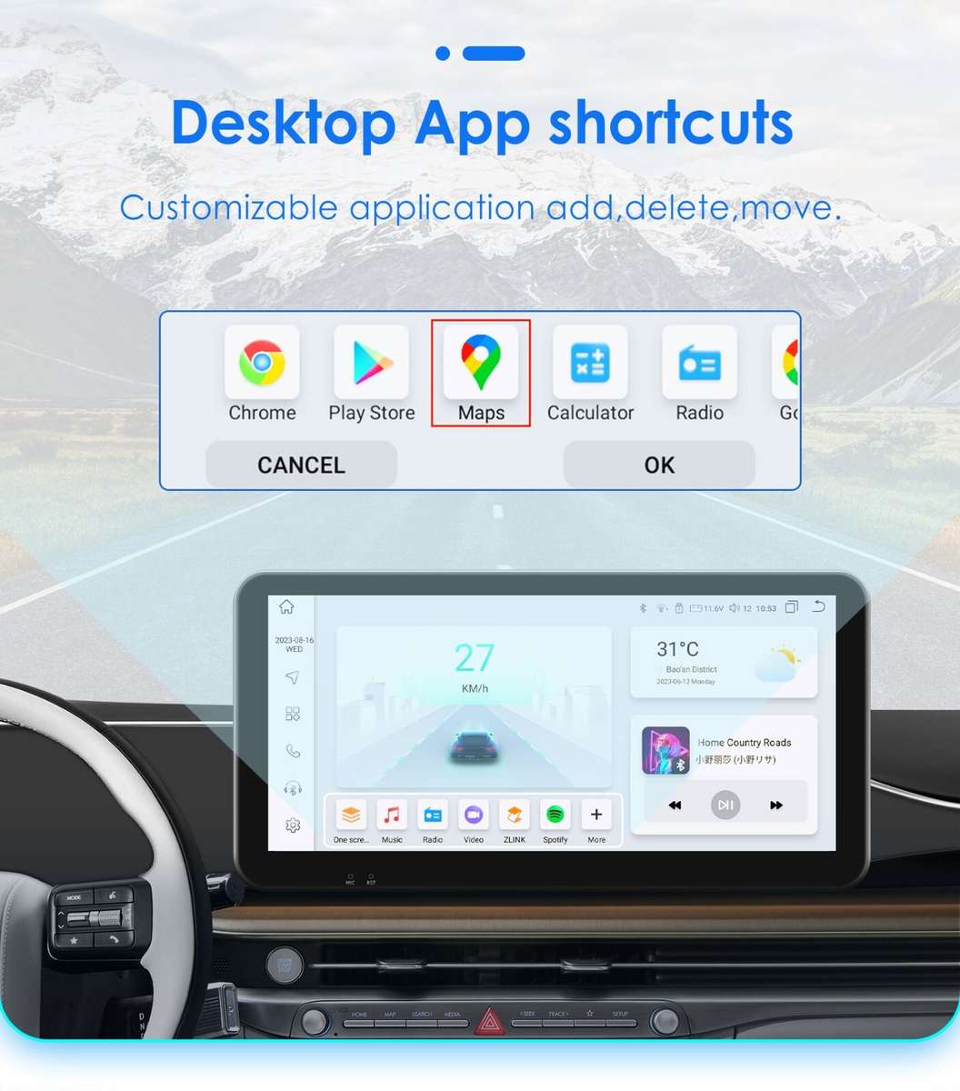 6+64GB Android12 Stereo Radio GPS 10.33"for Dodge Ram 1500 2500 3500 2013-18 DSP