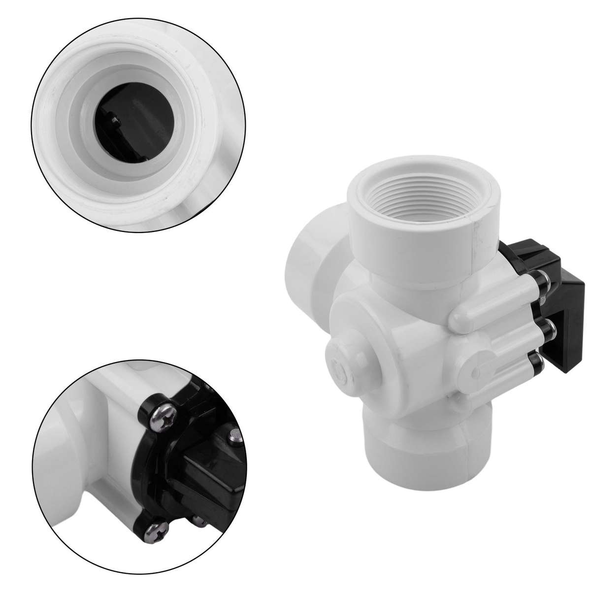 Swimming Pool Hoses Connection Air Beds Air Pumps 3-way Valve 4pcs/set Plastic
