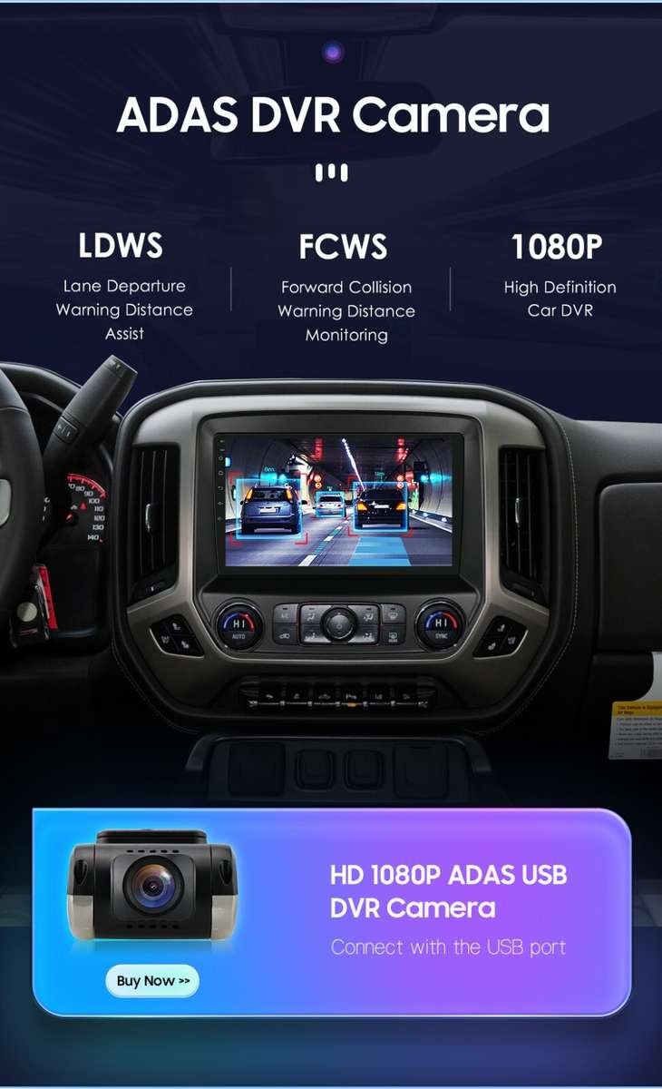 6+64GB Android 12 Car Radio DSP GPS For Chevrolet Silverado GMC Sierra 2014-2018