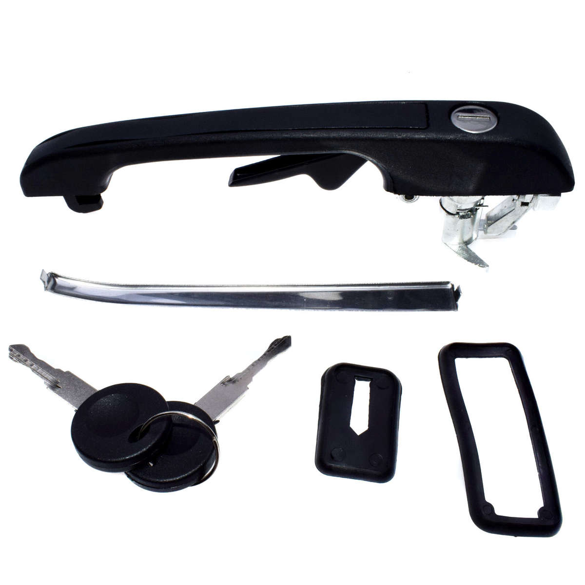 Front Left Side Exterior Door Handle W/Key 191837205A For VW Golf Jetta Rabbit
