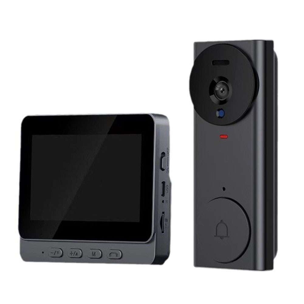 Rechargeable Wireless Video Doorbell With 4.3 Inch Display And Snapshot Feature