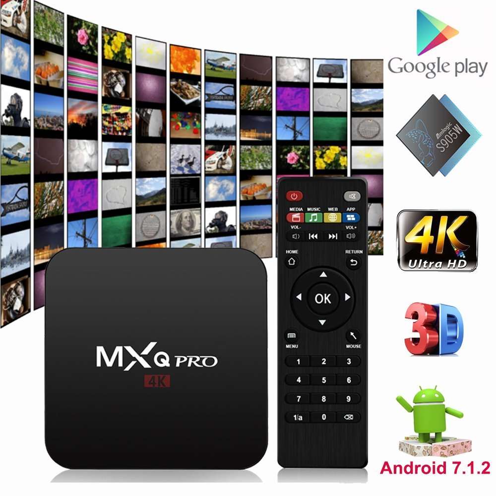 FREE SHIPPING - 2018 MXQ PRO Android 7.1.2 Quad core S905W 4K H.265 TV BOX Media WIFI MINI PC 3D