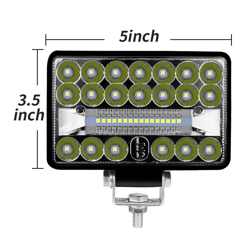 2Pcs 60W 3X5\\ Inch Chrome Rectangular LED Headlights Replacement High-Brightnes