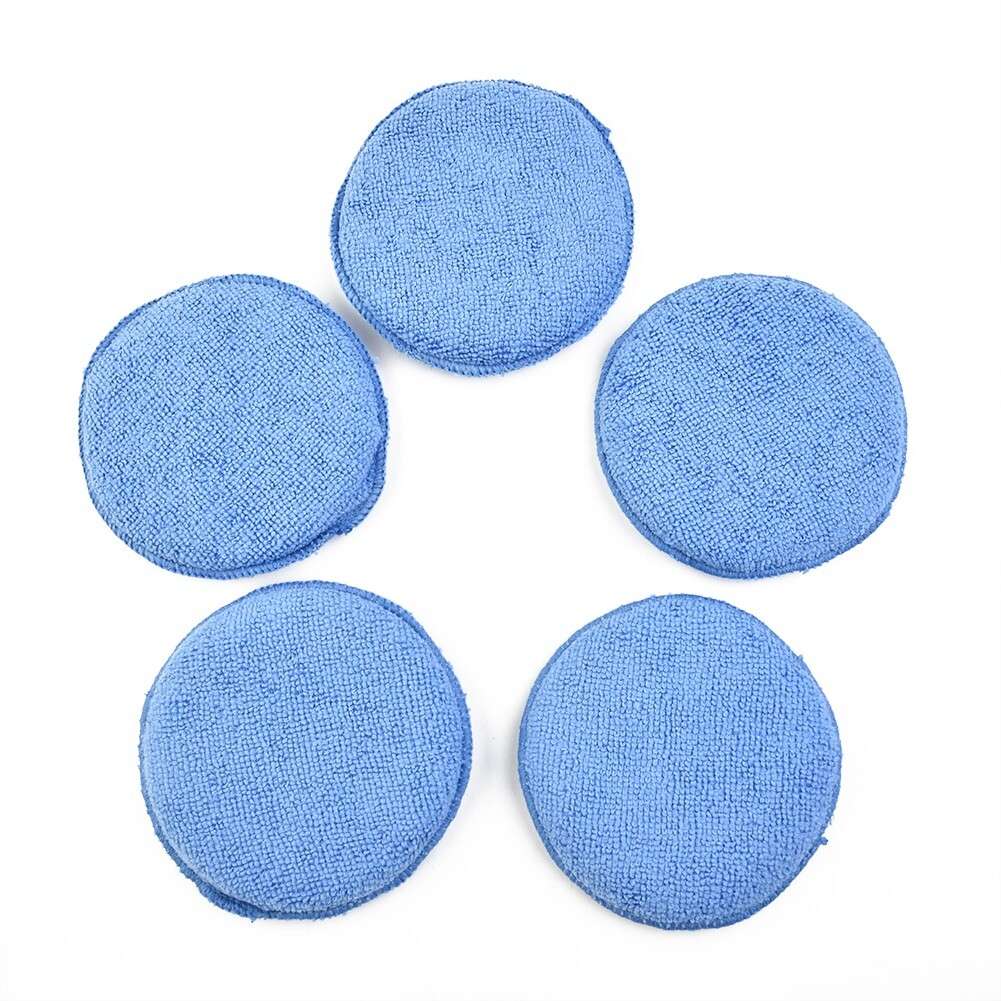 5 Wax Microfiber Applicator Car Sponge Pad Polishing Pads Soft Care Auto