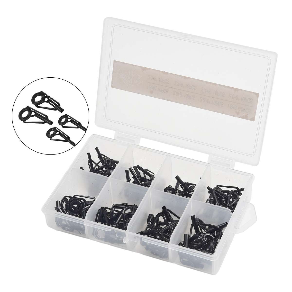 80pcs Fishing Rod Guide Tip Repair Kit,Rod Eye Replacement Ceramic Guide Ring