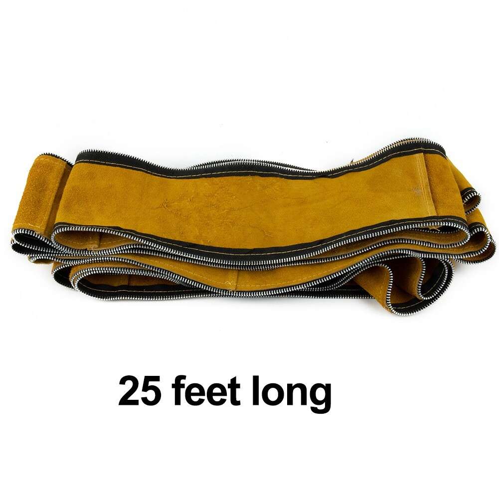 Cover 25ft L 4in TIG Mig Cowhide Leather Welding Torch Cable-Hose W With-29mm