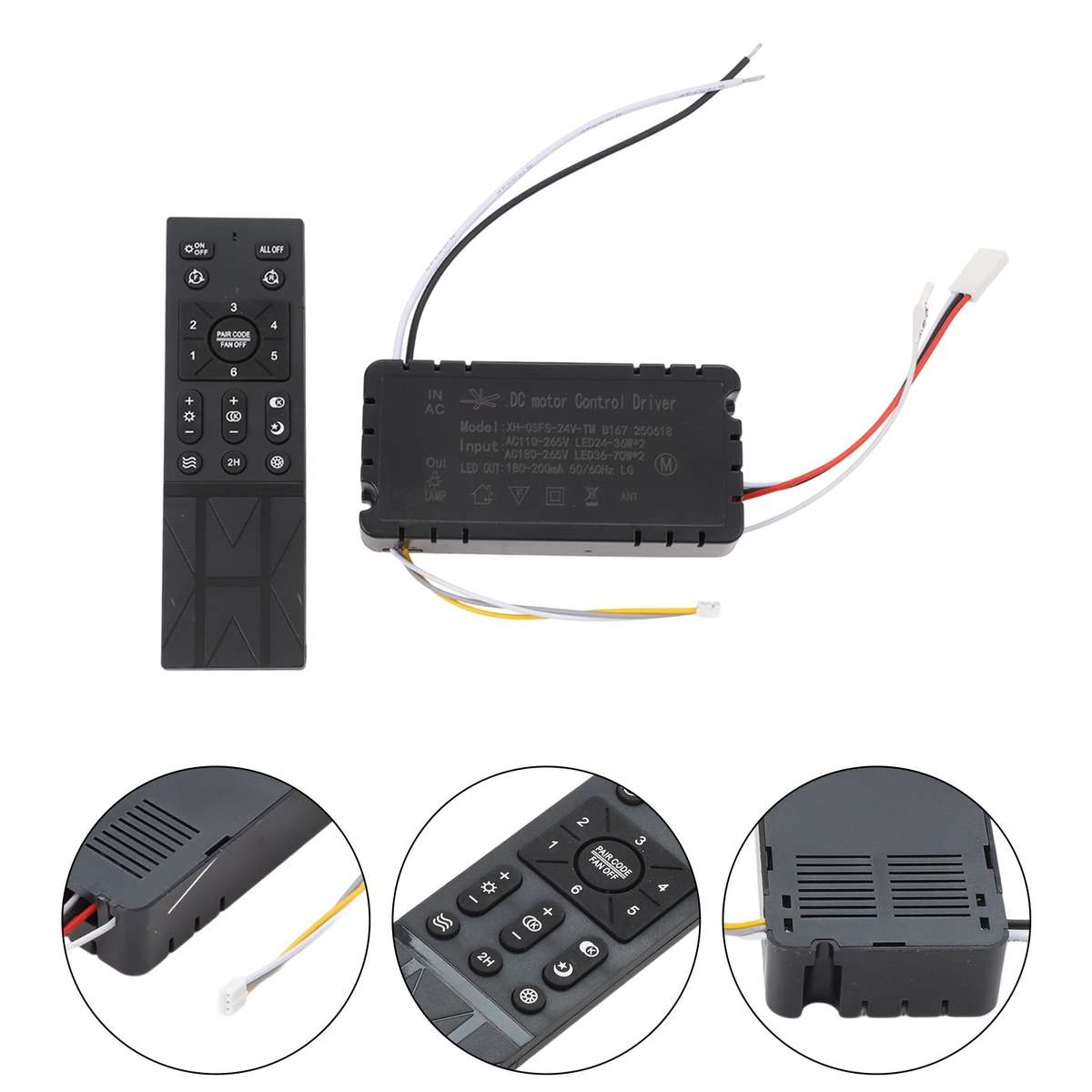 Ceiling Fan Light Remote Control With Flexible Speed Options And Battery Alerts