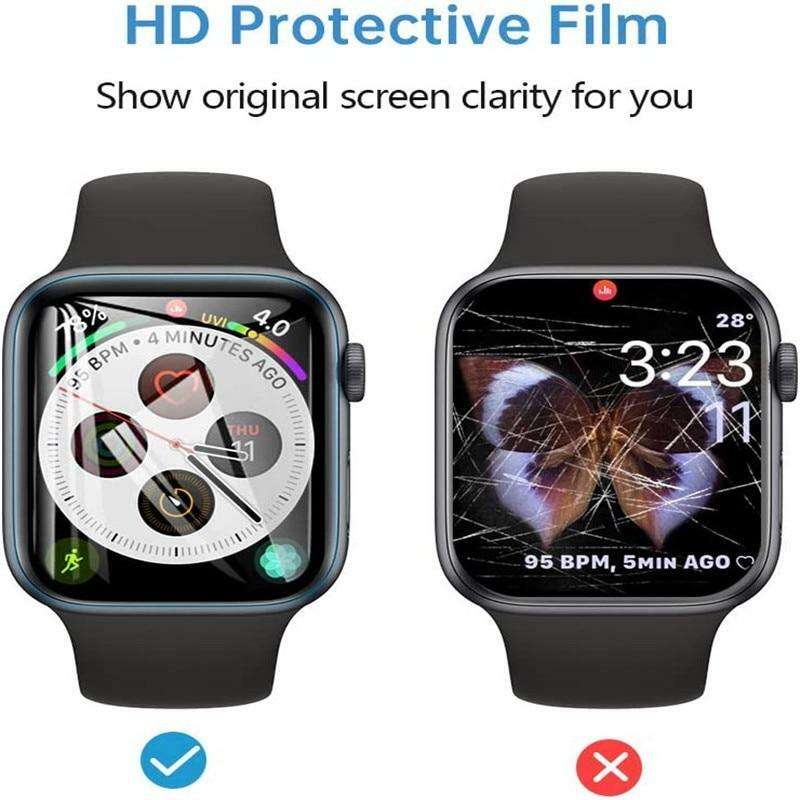 2 x Apple iWatch Soft Hydrogel Silicone Full Cover Screen Protectors FOR ALL MODELS