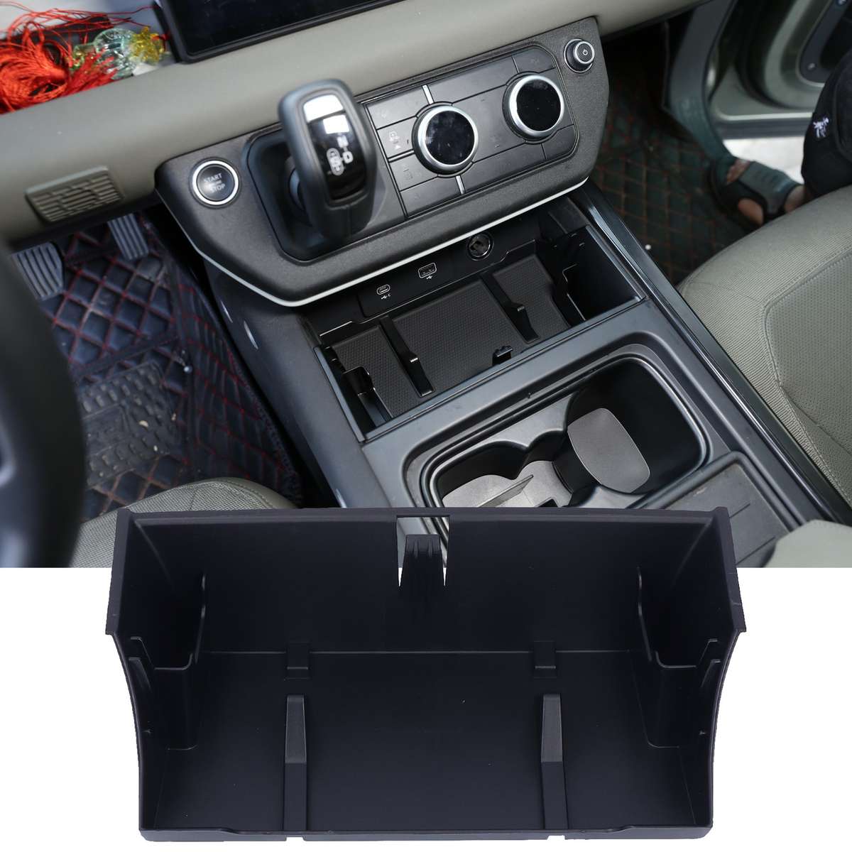 Center Console Storage Box Tray Organizer For Defender 90 110 202 CHW
