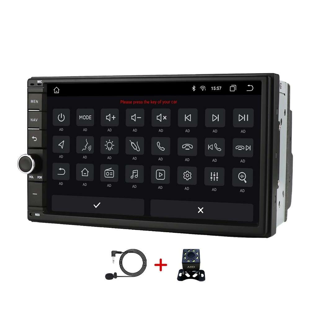 8Core Double 2DIN 7"Car Stereo Apple CarPlay Radio Android 12 GPS Navi WiFi 64GB