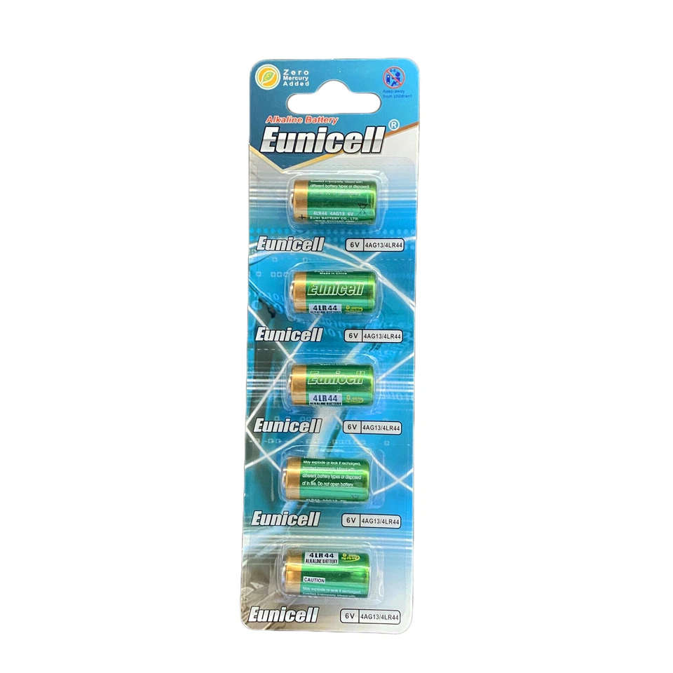 5 X 4LR44, 4AG13, 6V Eunicell Alkaline Battery 0% Mercury
