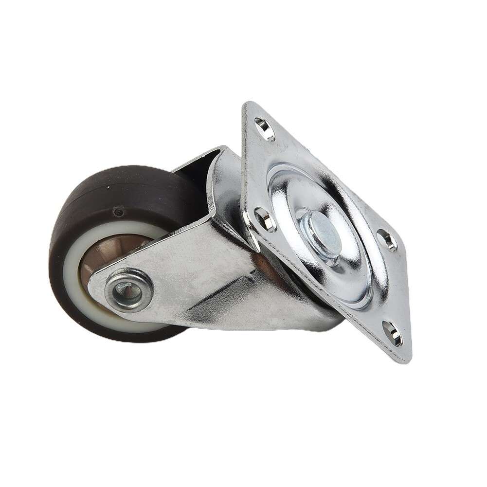 4PCS Mini Small Casters Diameter 1inch/25mm TPE Rubber Super Mute Wheels