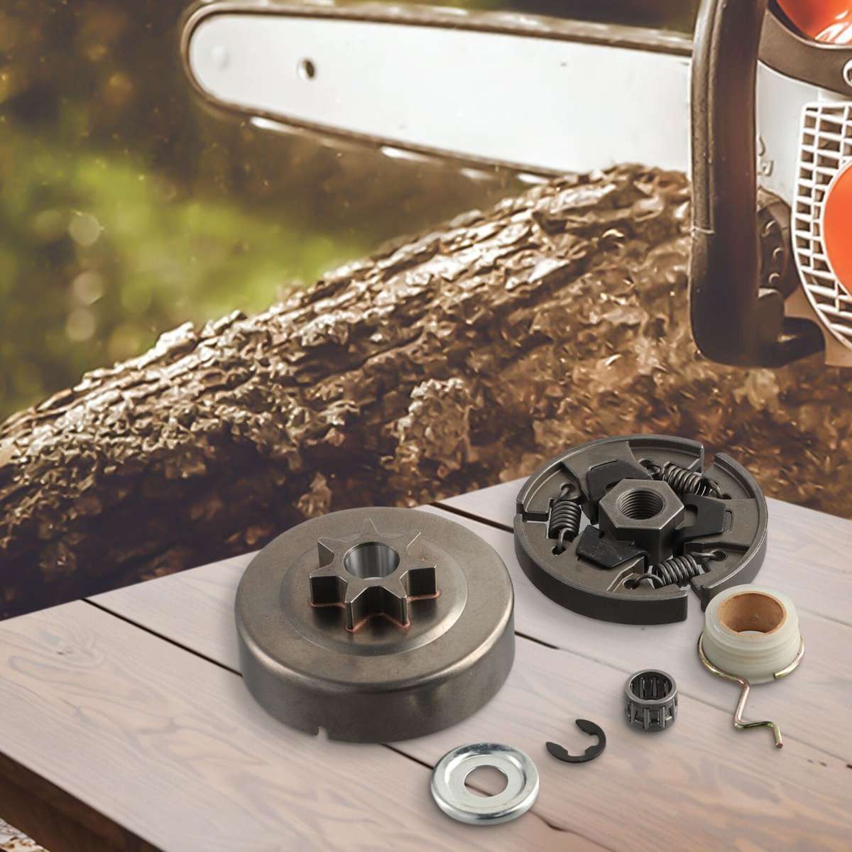 New Sprocket Clutch Set For 018 023 025 MS170 MS180 MS210 MS230 Chainsaw