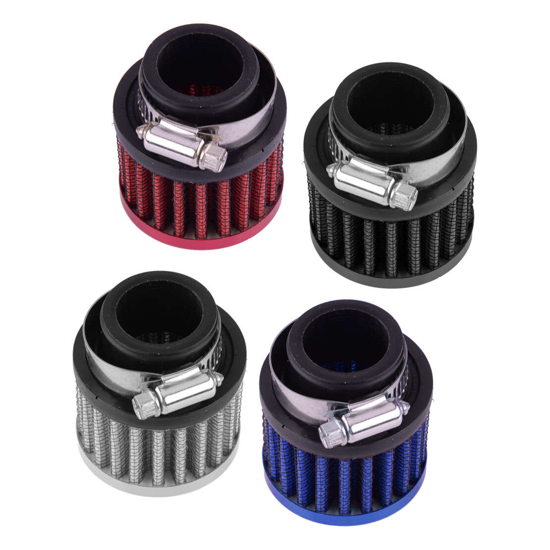 Universal 25mm Dia Air Filter Cleaner with Clamp for Motorcycle Car Truck 1pc