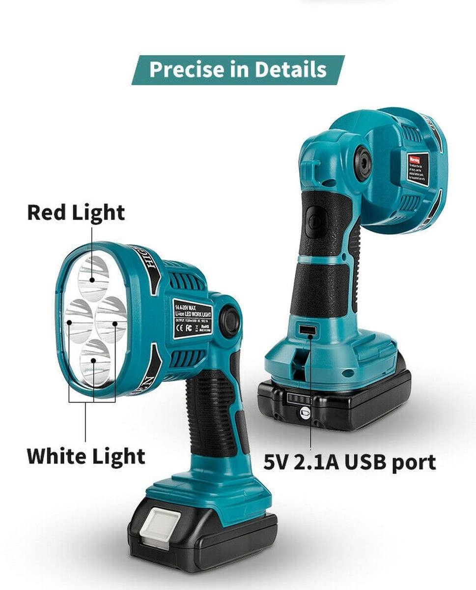 For Makita LED 18V DML812 Li-ion Cordless FlashLight Work Light 18 Volt 4 Modes