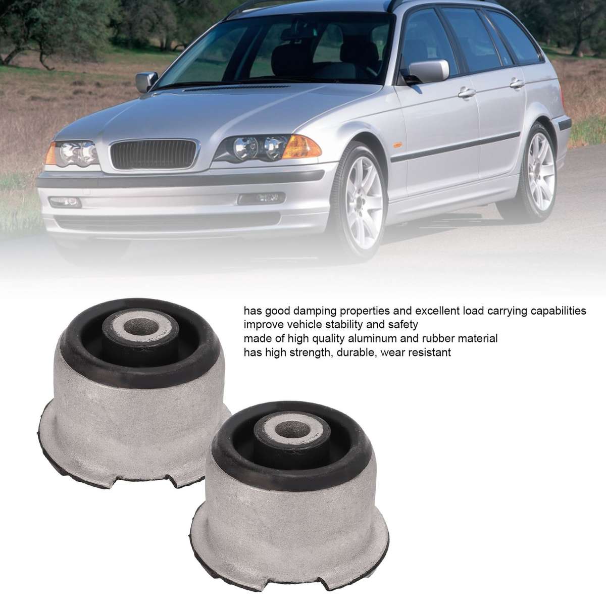 Rear Trailing Arm Bushing 2 Pcs Rear Arm Push Trailing Control Arm