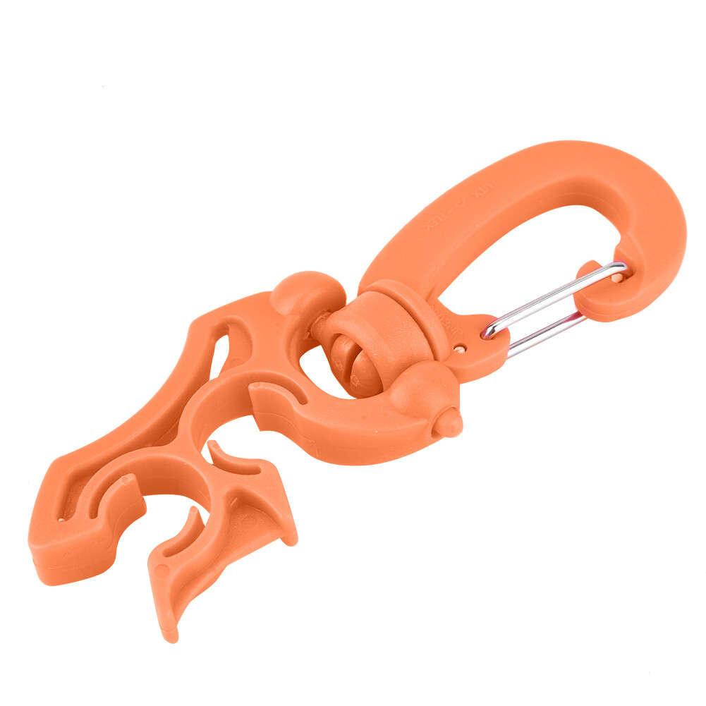 (Orange)Scuba Diving Double BCD Hose Holder Clip Regulator Retainer Buckle CH
