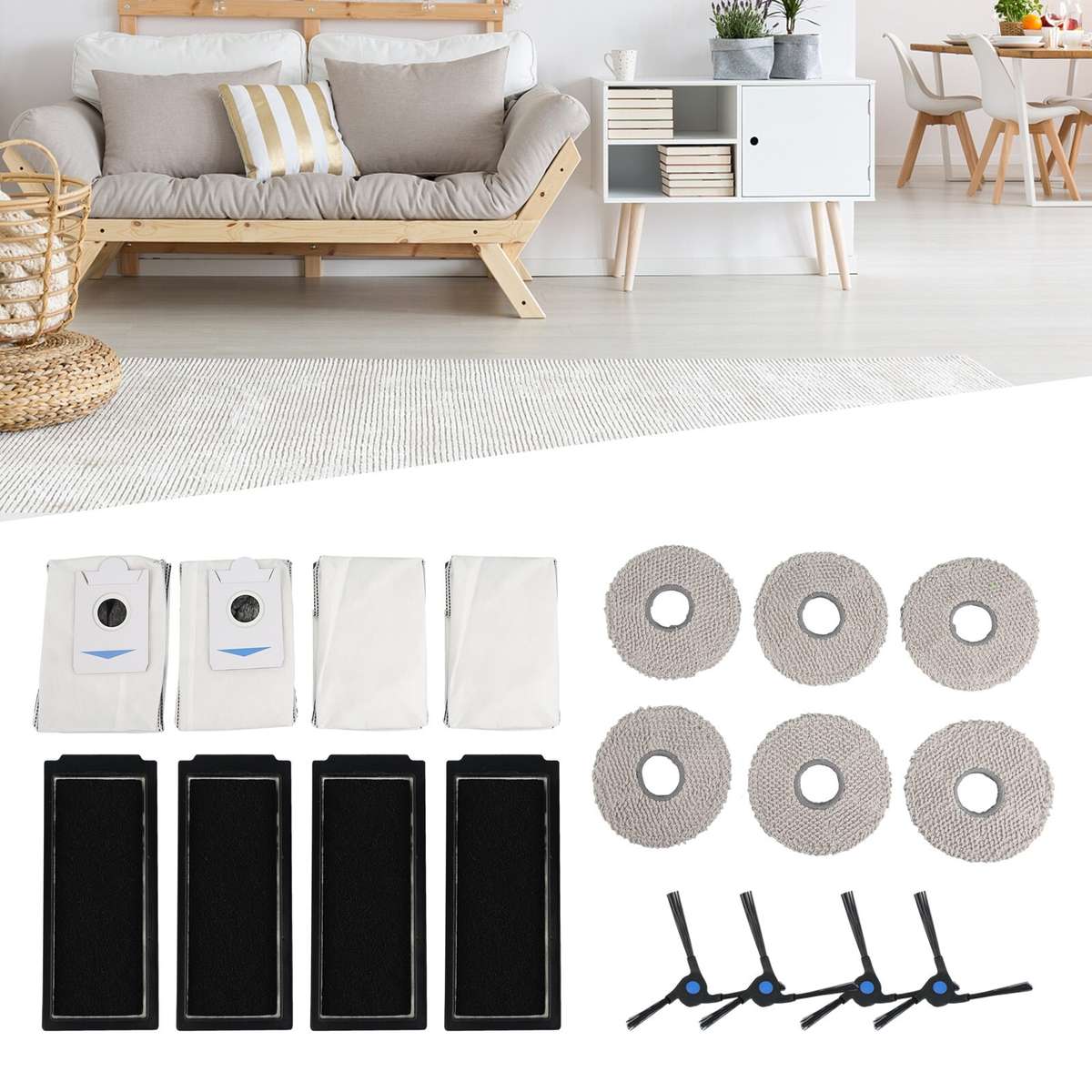 Accessory Set For X2 / X2 Omin / X2 Pro DEX86 Vacuum Cleaner Side Brushes