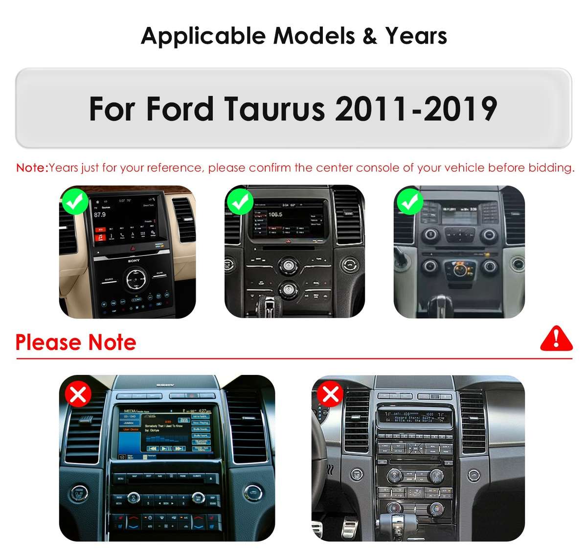 9.7" Carplay Car Stereo 8Core For Ford Taurus 2011-2018 DSP Radio Android 14 GPS