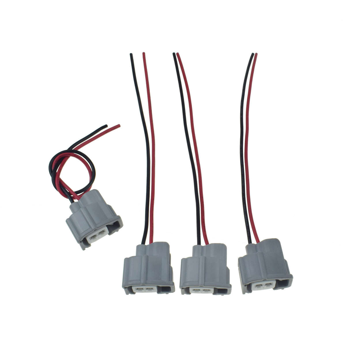 4Pcs Female Fuel Injector Connector Electrical Plug Wire Harness For Toyota New