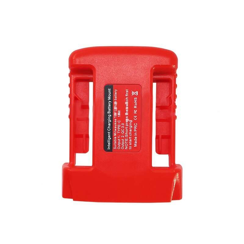 USB Charger Adapter For Milwaukee 18V Battery Battery Holder Adapter USB Type-C