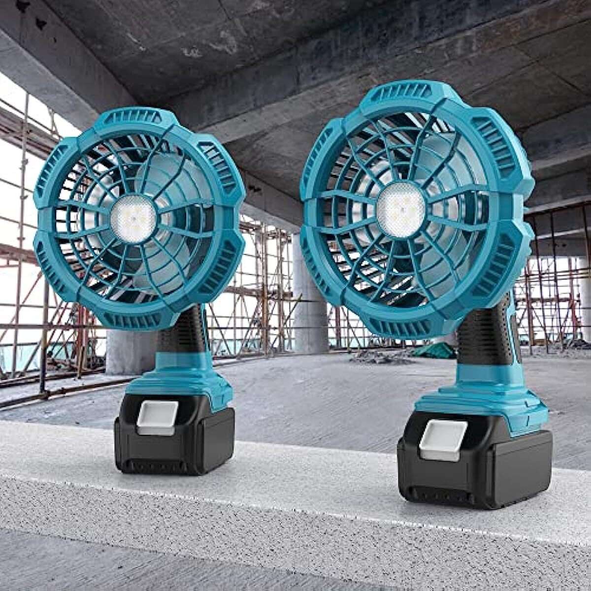 Portable Fan For Makita 18V Li-ion Battery Cordless Jobsite Fan With 9W Light