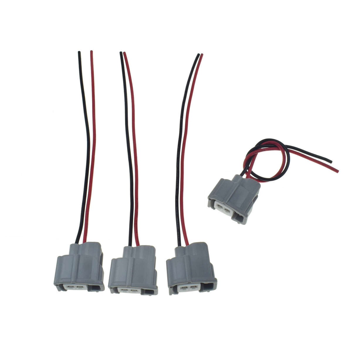 4Pcs Female Fuel Injector Connector Electrical Plug Wire Harness For Toyota New