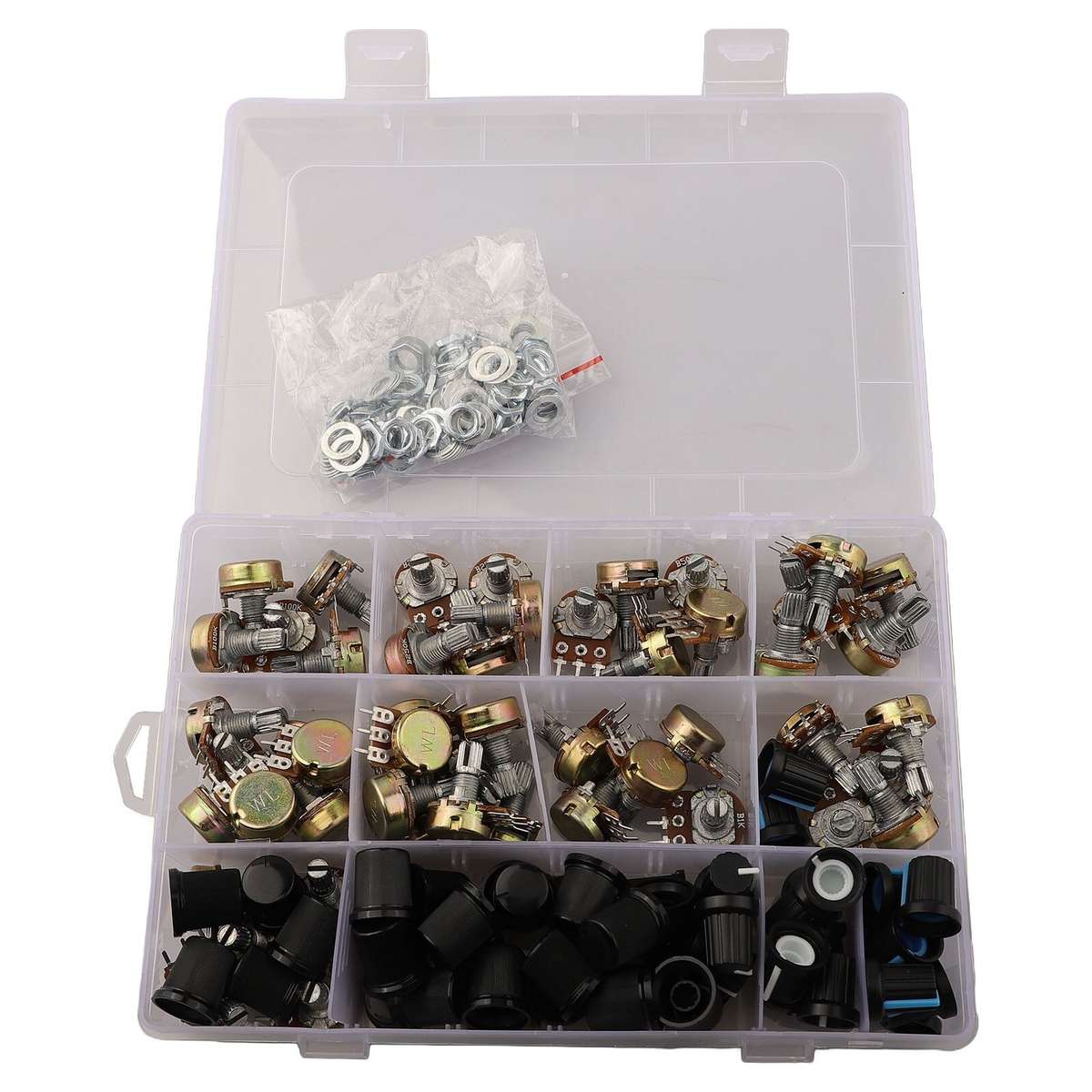 Convenient 100PCS Rotary Potentiometer Kit For Personal For Audio Equipment