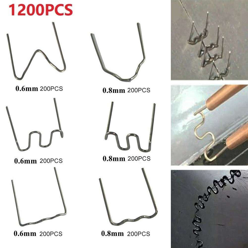 1200PCS 0.6/0.8mm Hot Stapler Staples For Plastic Welder/Car Bumper Repair Kit