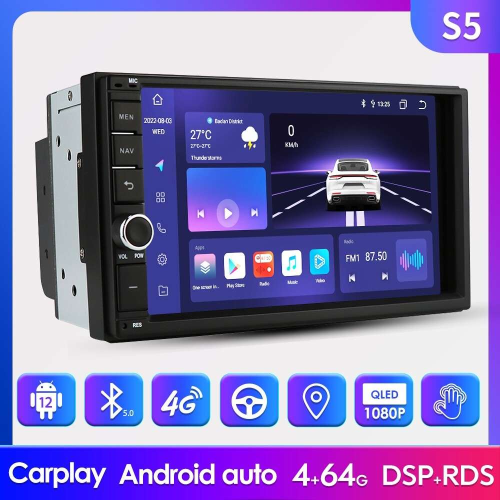 7" Double 2Din 8-Core Android 12 GPS Car Stereo Radio DSP Bluetooth 5.0 CarPlay