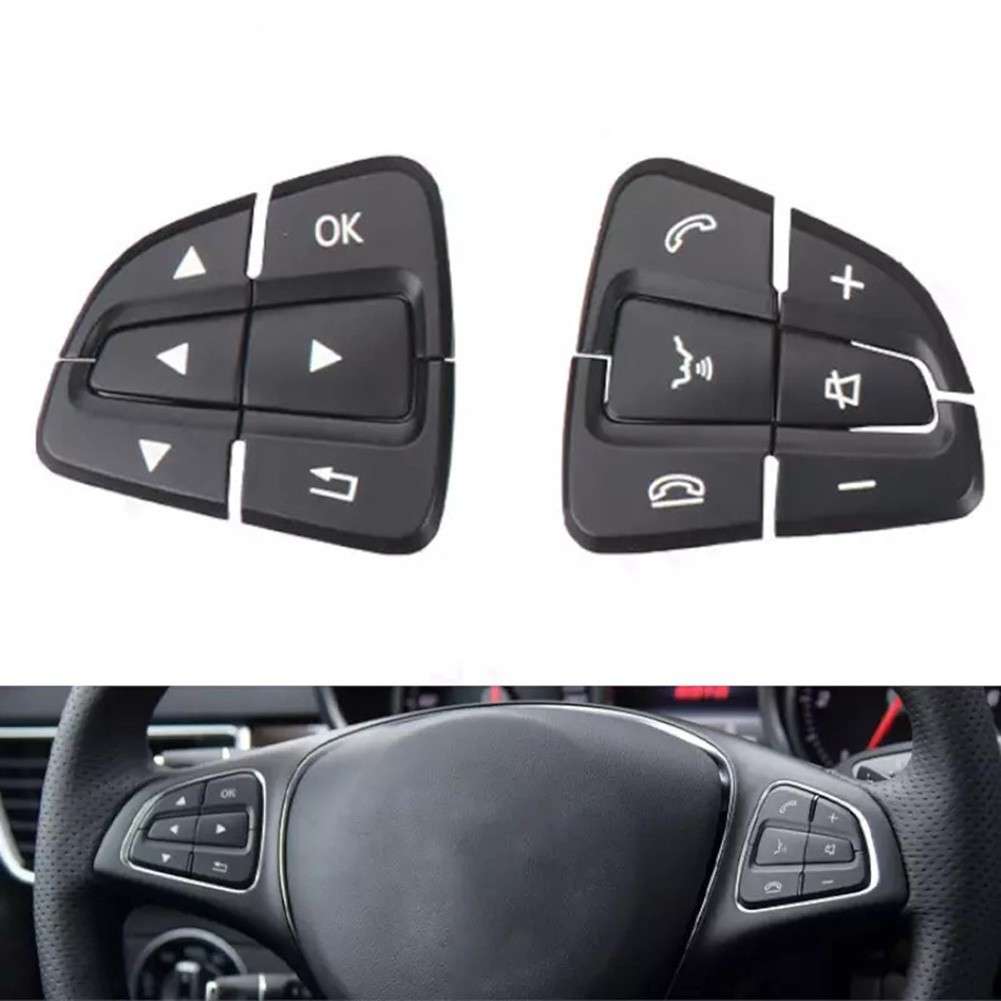 Pair Car Steering Wheel Switch Button Cover For Mercedes For Benz W176 W166,W292