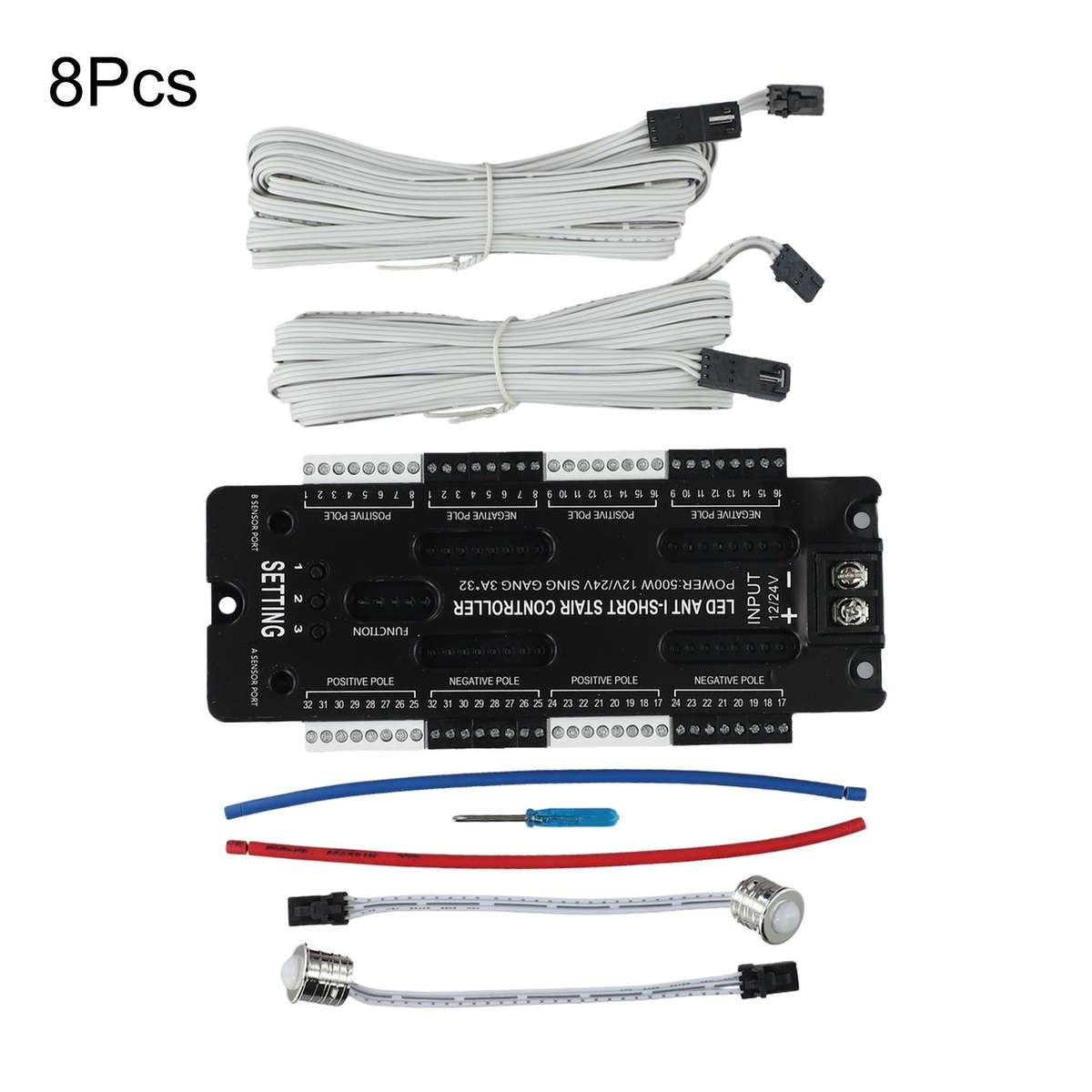 Indoor LED Stair Lighting Controller With 32 Channels And Motion Sensor