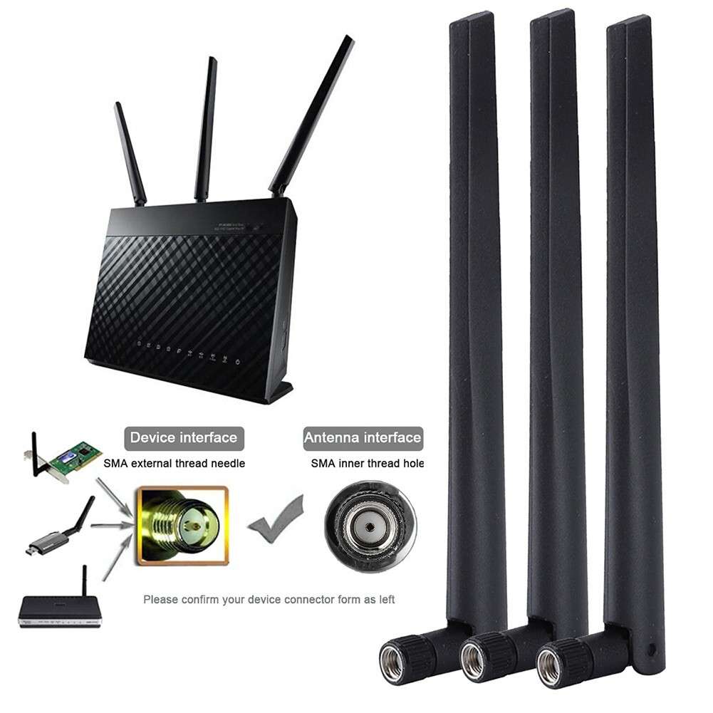 WIFi Antenna For WiFi Router 10x Set Antenna RP-SMA Practical Brand New