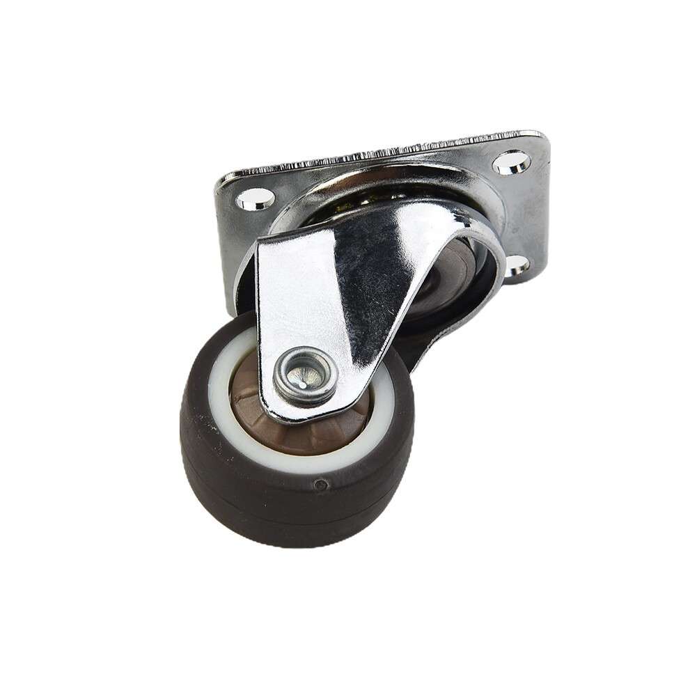 4PCS Mini Small Casters Diameter 1inch/25mm TPE Rubber Super Mute Wheels