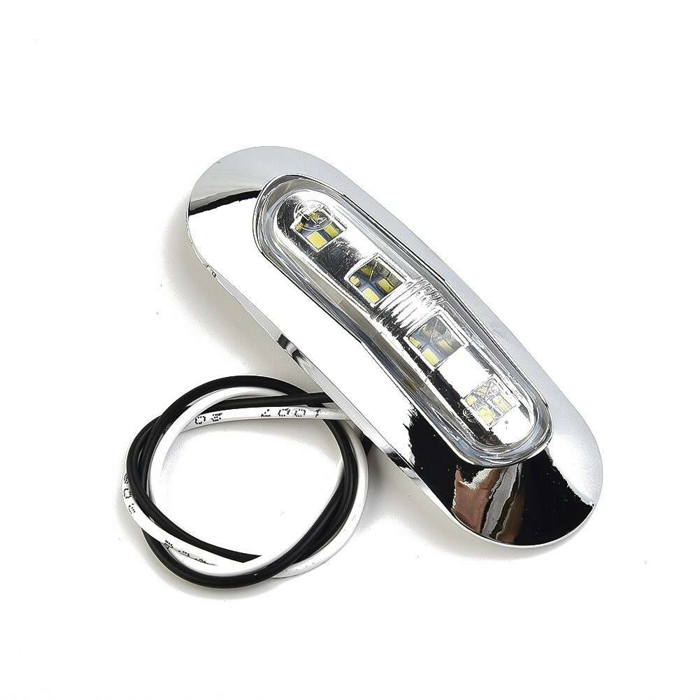 5pcs Marine Boat LED Courtesy Lights Cabin Deck Walkway Stair Light White 12-24V